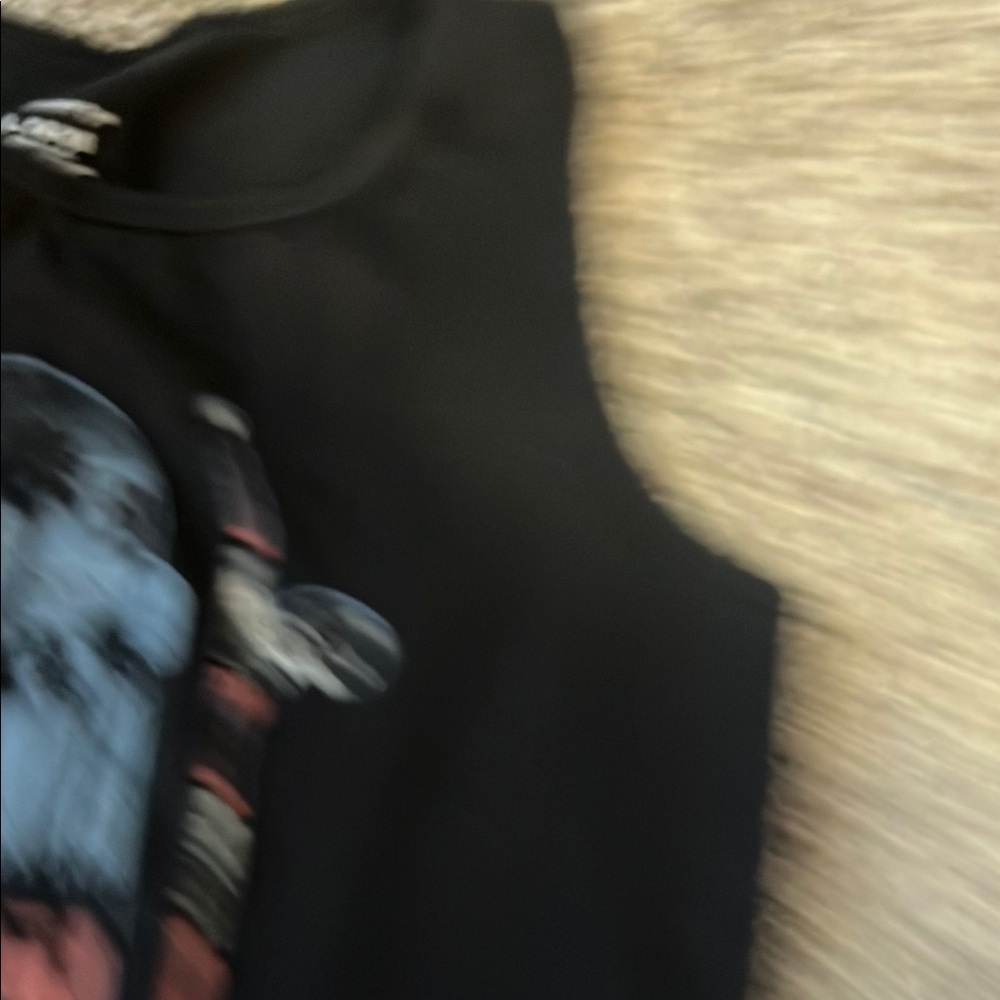 Old Navy Black and White Graphic Tank Tops - Picture 3 of 5